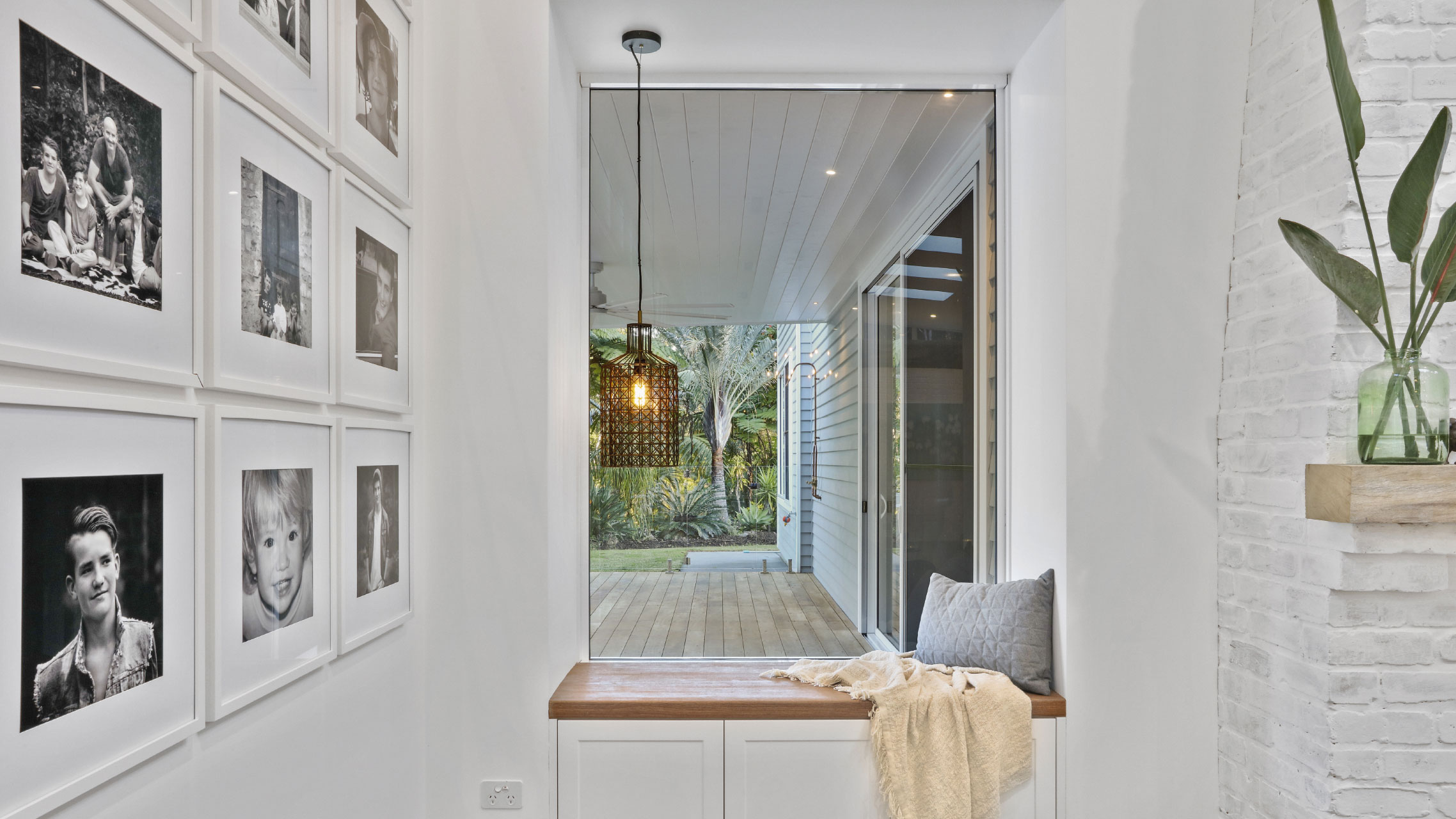 Aluminium Window above a bench