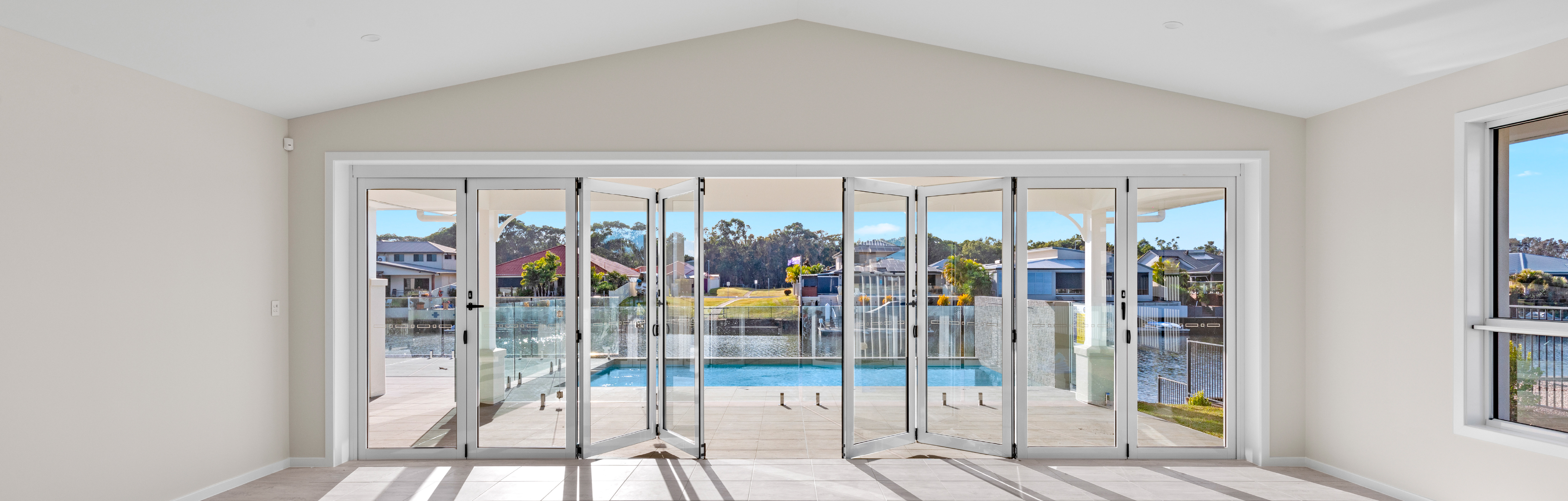 Aluminium White Bi-fold Door