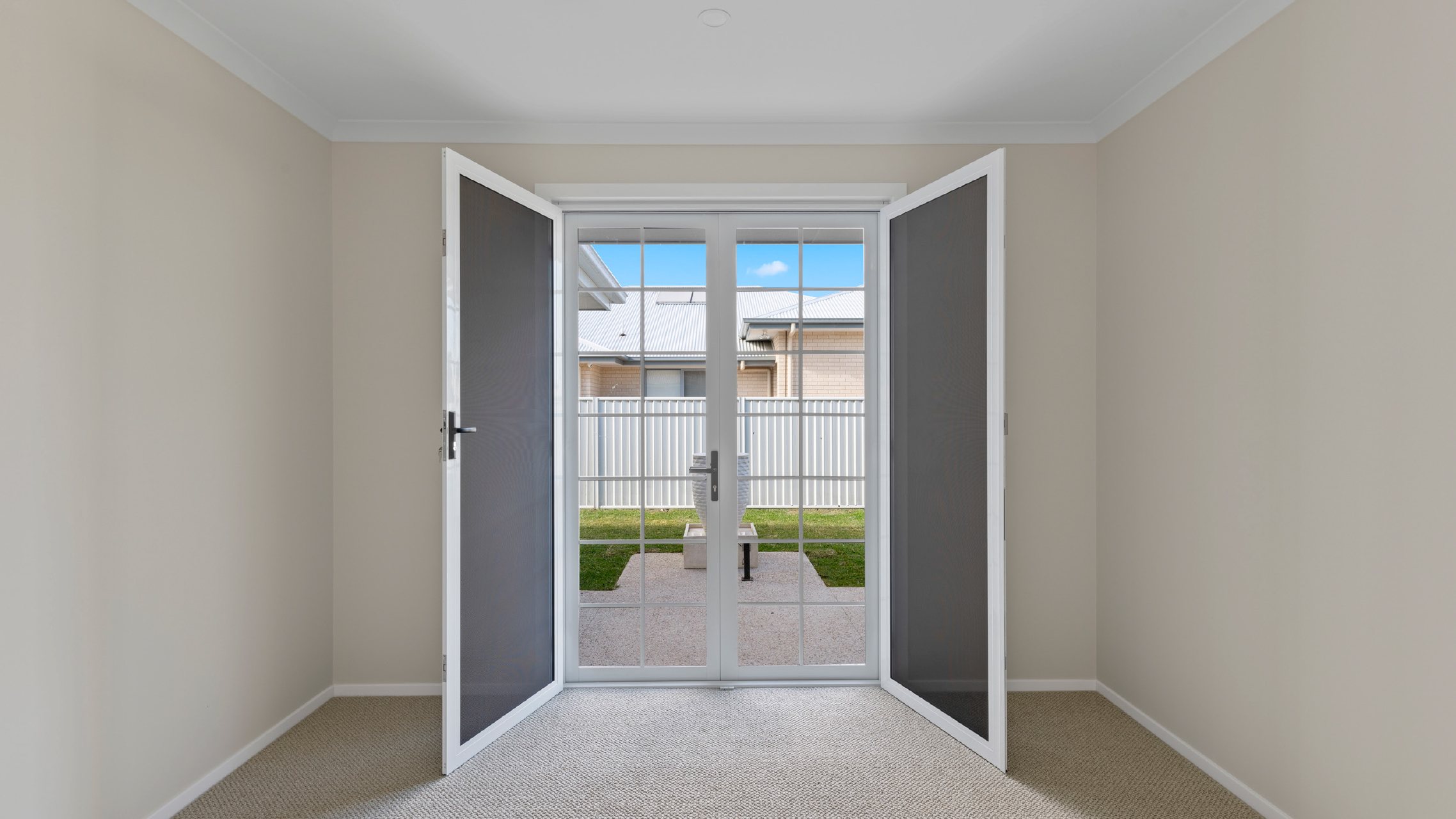 Hampton Style Hinged Door with security screens