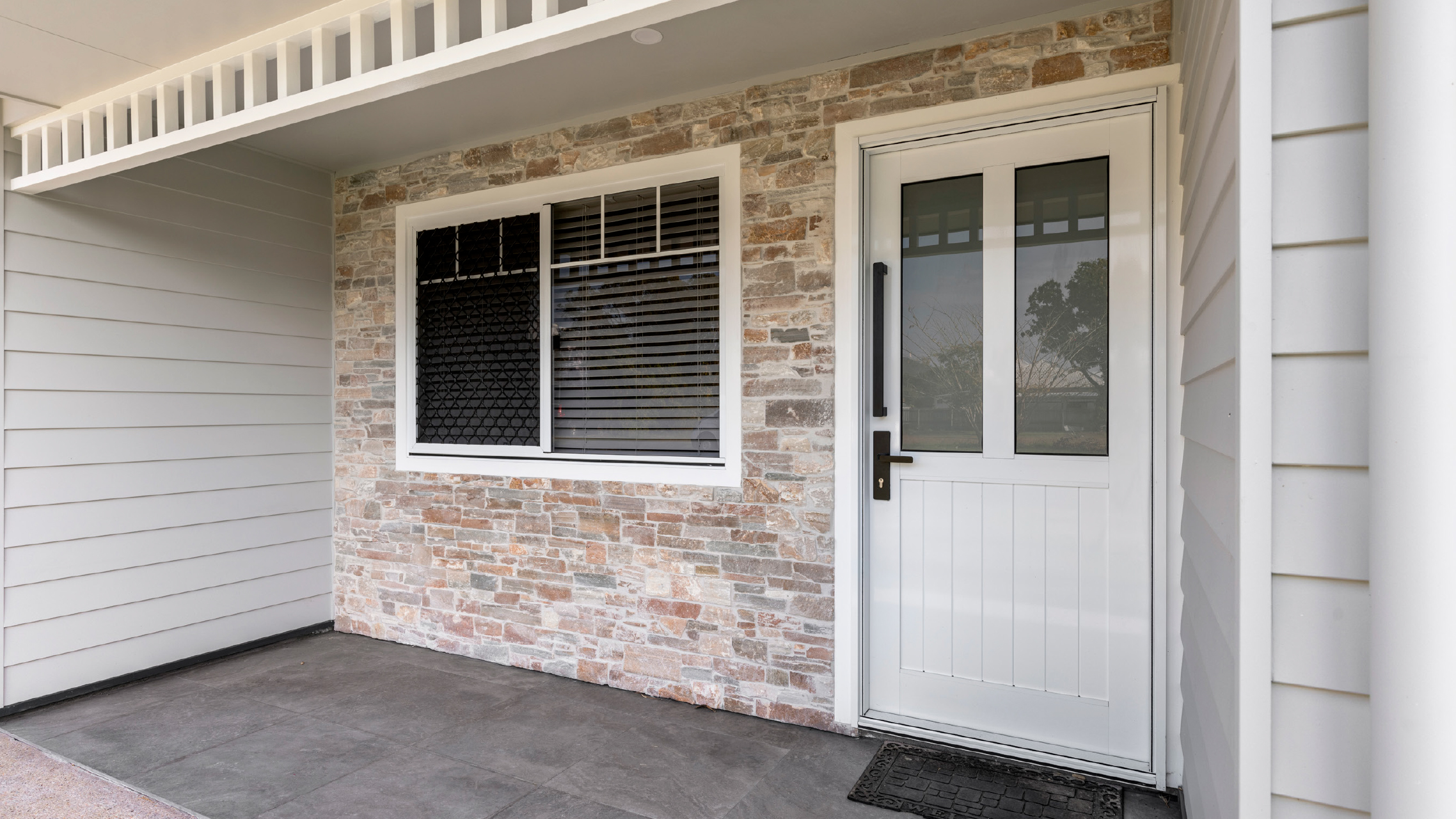 White Aluminum Front Entry Door