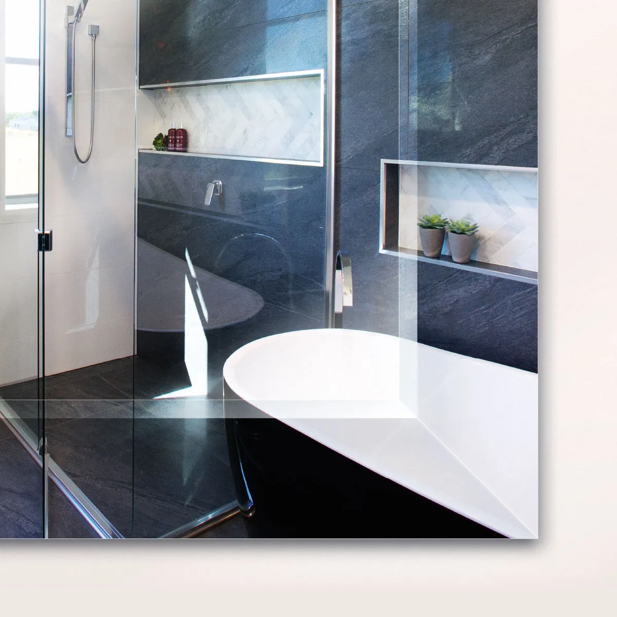 Frameless Mirror bevelled edge