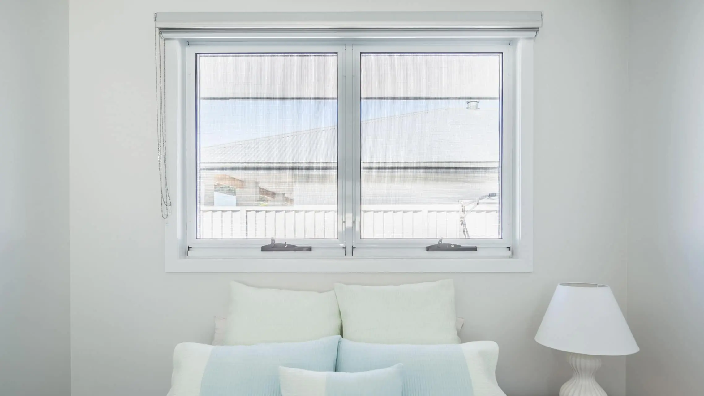 White Awning Window with insect screen