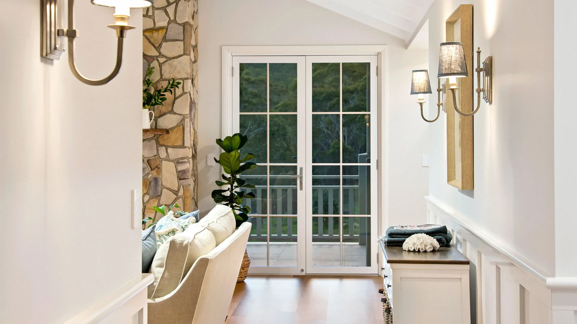 White French Door with colonial bars