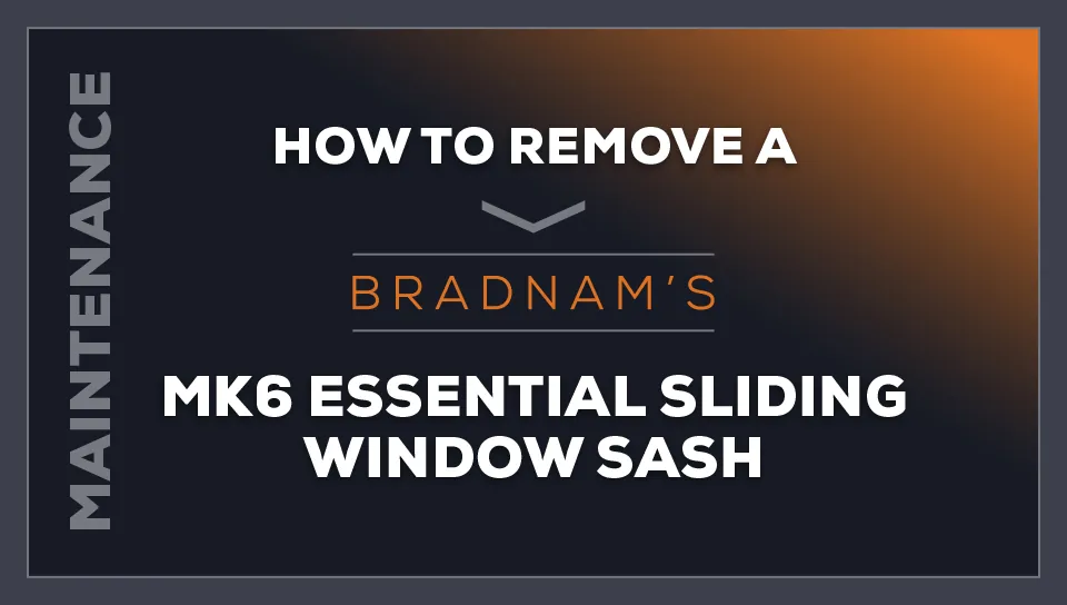 How to remove a MK6 essential sliding window sash